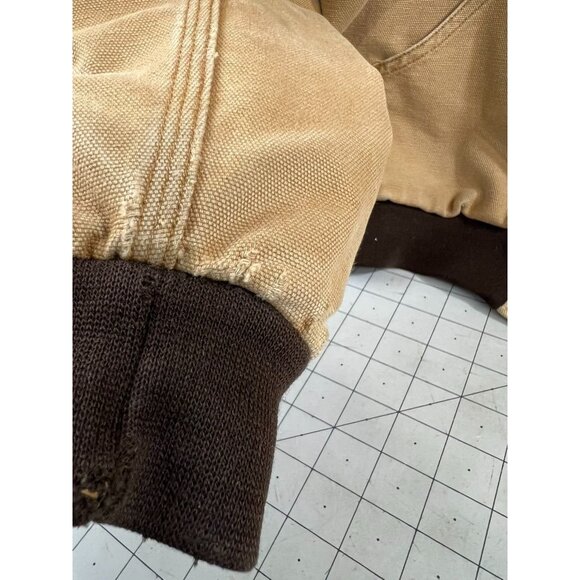 Red Kap Tan Canvas Duck Quilted Hooded Work Jacket Men’s Size 2XL Vintage - Picture 12 of 15